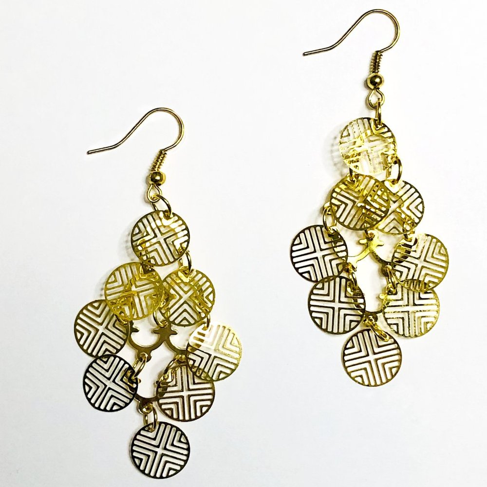 Cirus Circular Cluster Dangle Earrings